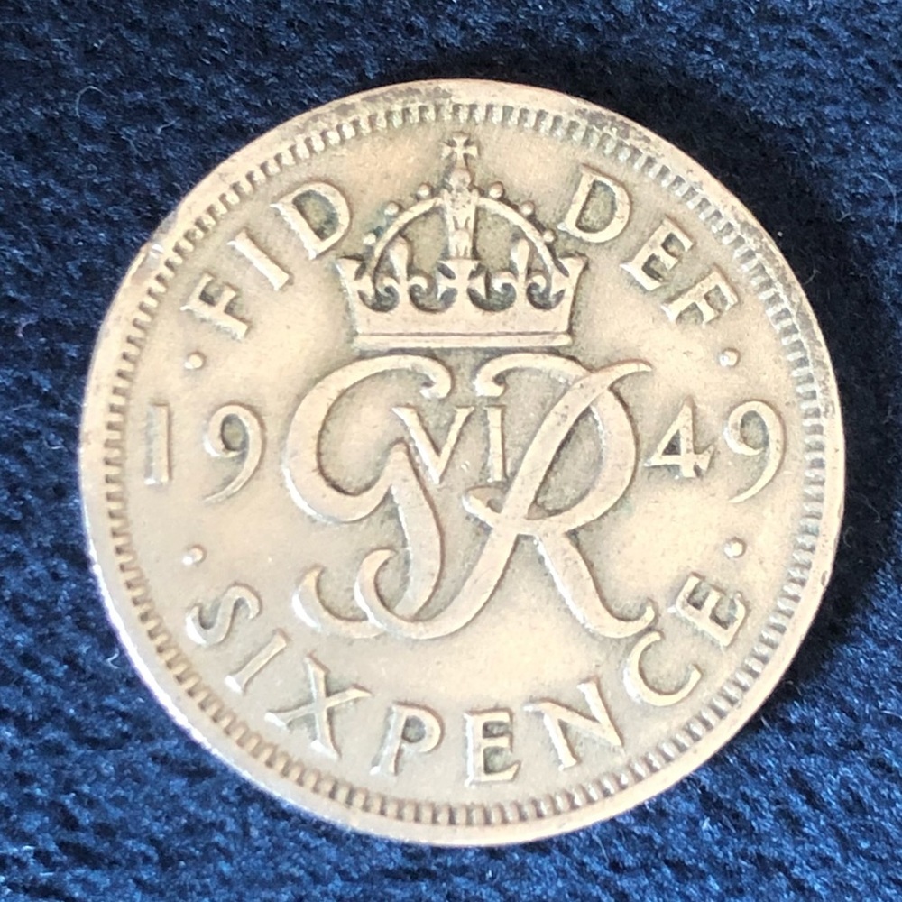 WEDDING SIXPENCE - GEORGE VI UK 🇬🇧 - BRIDAL GIFT - WEDDING ANNIVERSARY - Picture 5 of 6